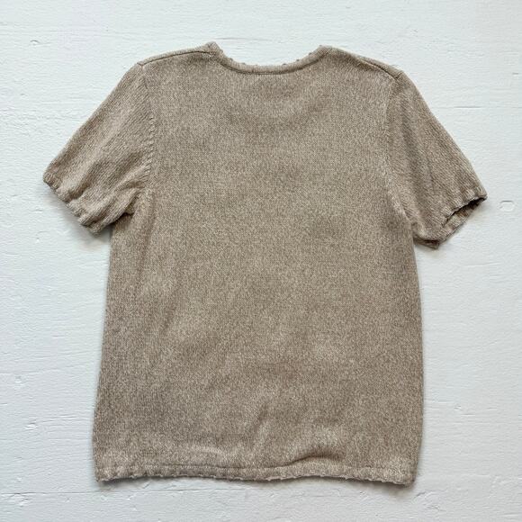 Vintage 90s Salon Studio Embroidered Knit Short Sleeve Sweater, Size XL - Picture 8 of 8